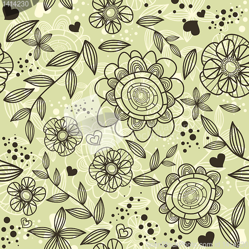 Image of seamless floral background