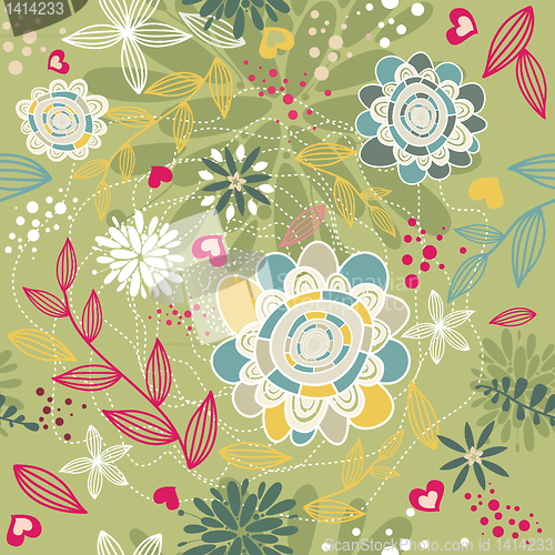 Image of seamless floral background