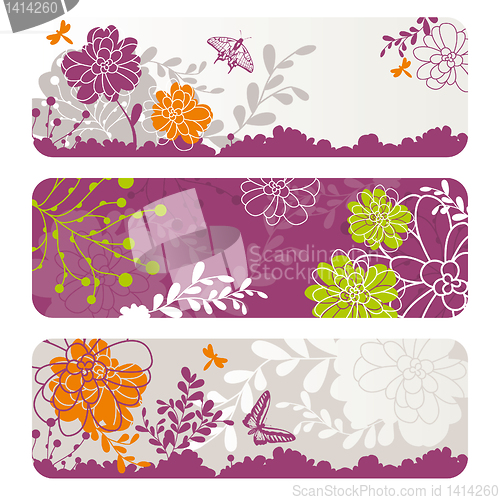 Image of abstract floral banners