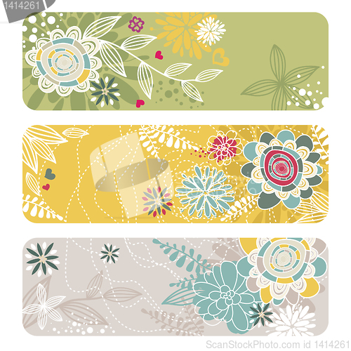 Image of abstract floral banners