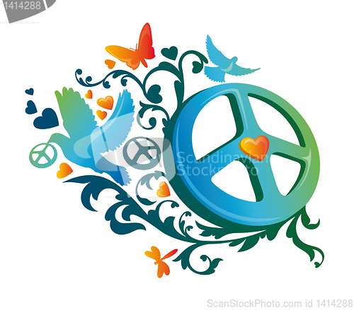 Image of hippie peace symbol