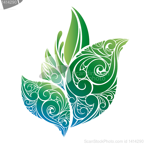 Image of vector green leaves