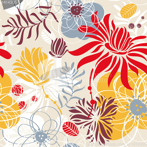 Image of seamless floral pattern