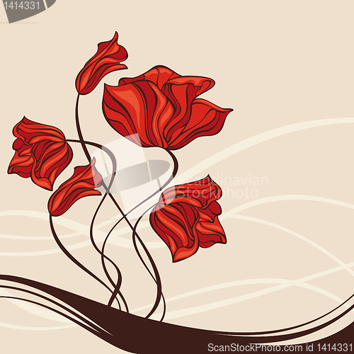 Image of lovely card with flowers
