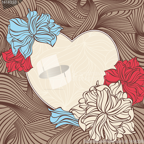 Image of romantic heart frame
