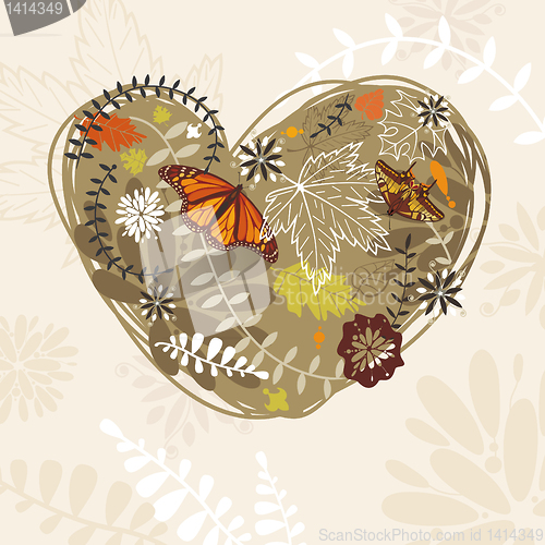 Image of abstract autumn card