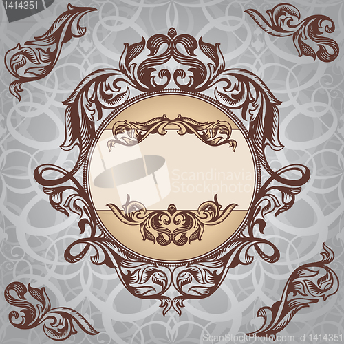 Image of vintage floral frame