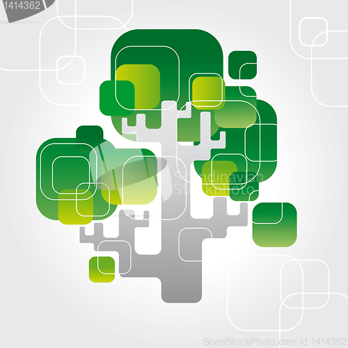 Image of vector techno tree