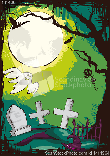 Image of Halloween vector background