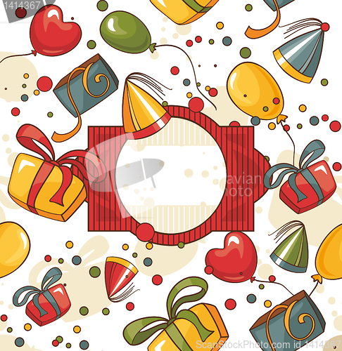 Image of happy birthday vector card