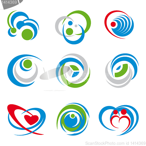 Image of set of vector symbols