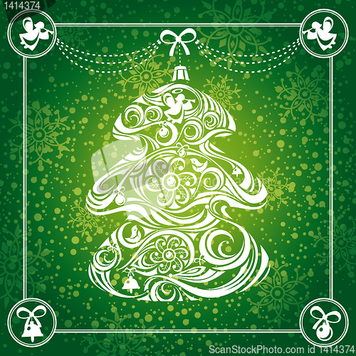 Image of Christmas tree card