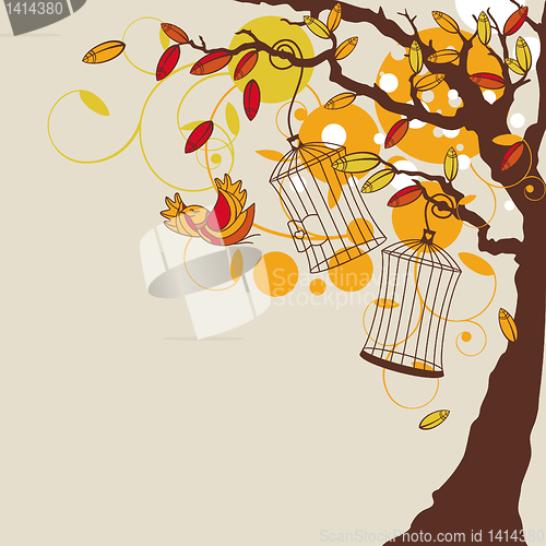 Image of vector autumn background