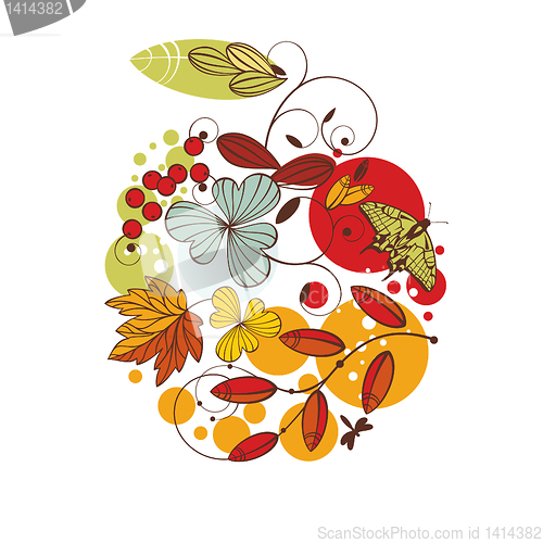 Image of floral autumn card