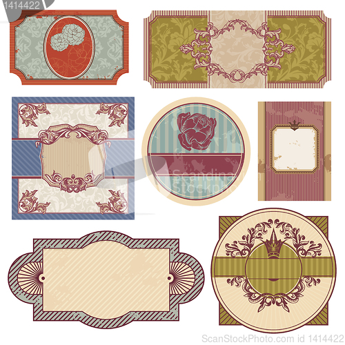 Image of set of vintage labels
