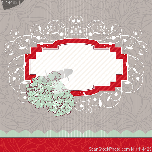 Image of vector floral frame