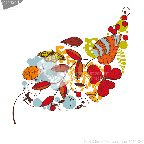 Image of floral autumn card