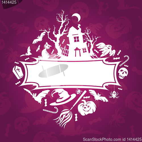 Image of Halloween frame vector illustration