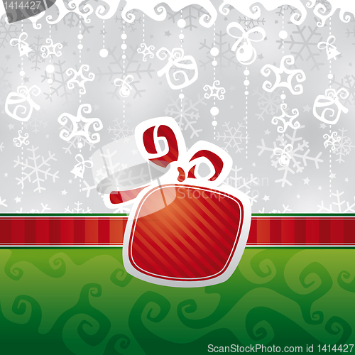Image of Christmas card vector illustration