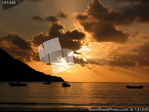 Image of Sunset at Seychelles