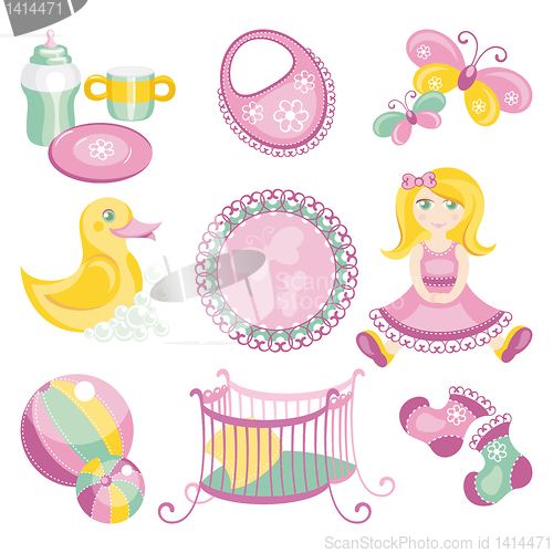 Image of illustration of cute baby products