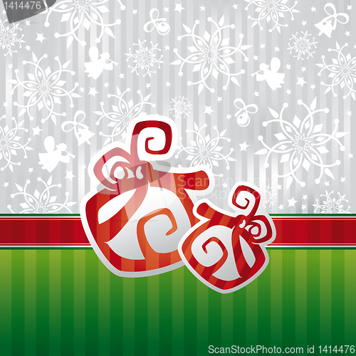 Image of Christmas card vector illustration