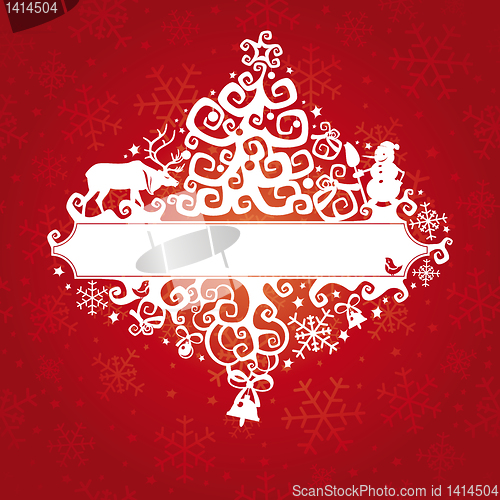 Image of Christmas card vector illustration