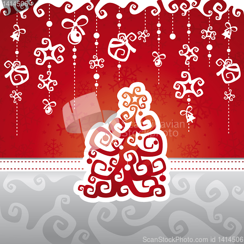 Image of Christmas card vector illustration
