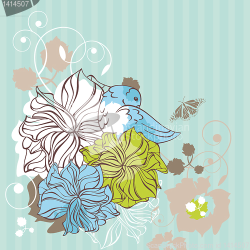 Image of floral decorative card