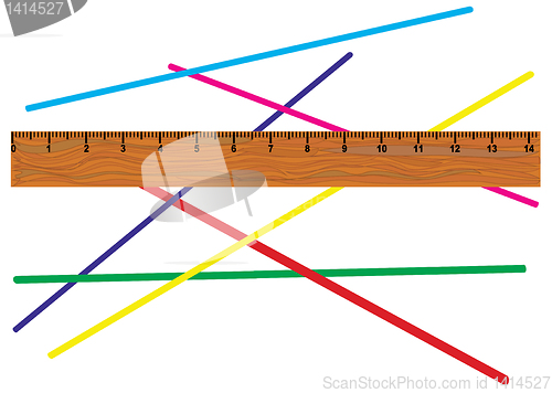 Image of Wooden yardstick.