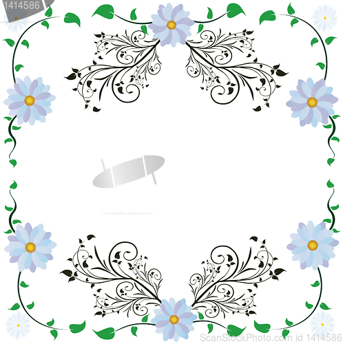 Image of Flower framework, file EPS.8 illustration.