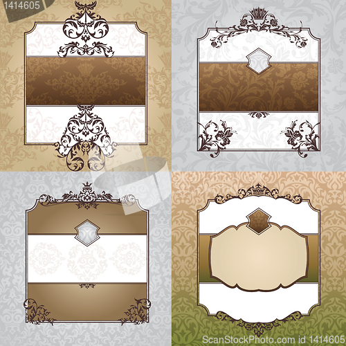Image of set of decorative vintage frames