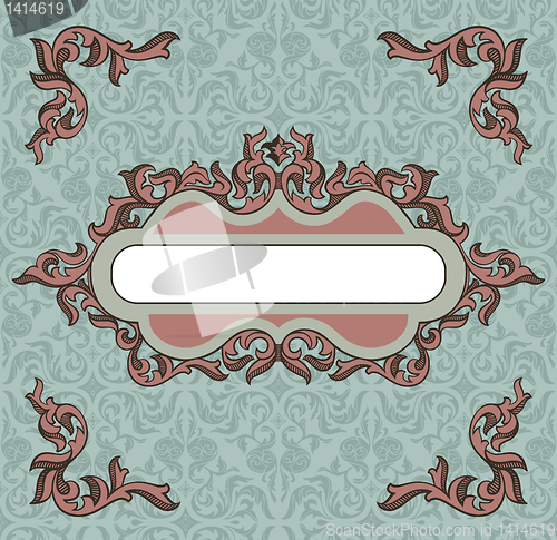 Image of vintage floral frame
