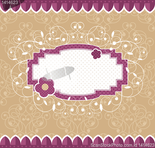 Image of vector floral frame