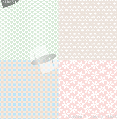 Image of set of simple cute backgrounds