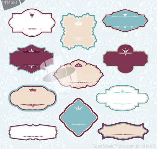 Image of set of royal decorative frames
