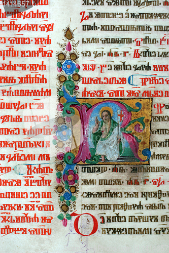 Image of Illustration in an old bible book