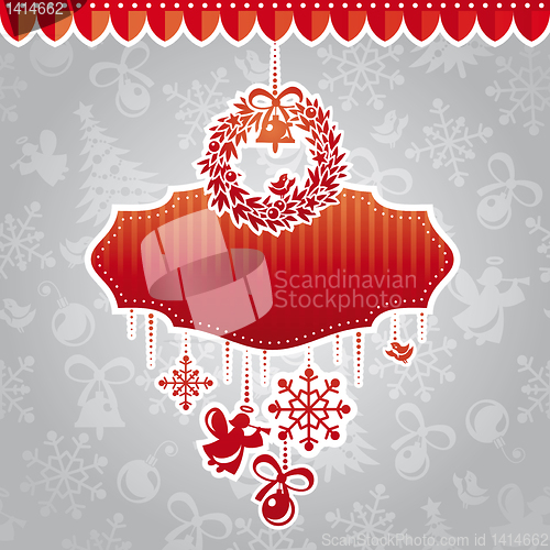 Image of christmas vector frame