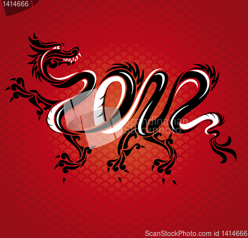 Image of new year dragon card