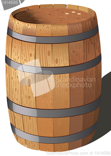 Image of Wooden barrel.