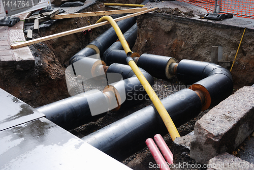 Image of construction of water supply