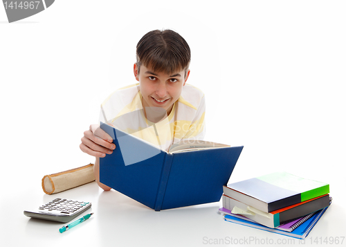 Image of Smiling student with textbooks