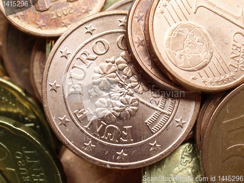 Image of Euro coins background