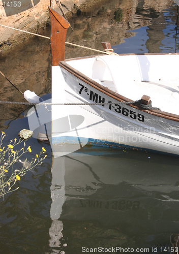 Image of boat reflection