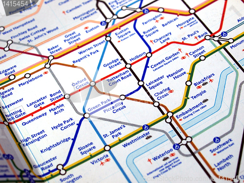 Image of Tube map of London underground