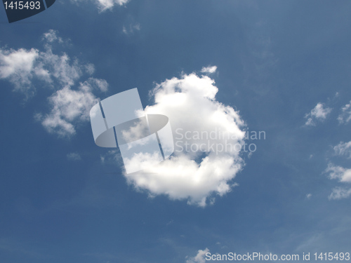 Image of Blue sky with clouds