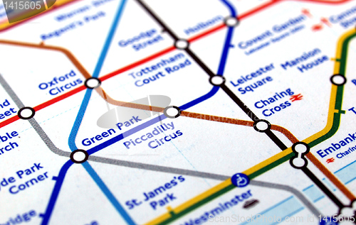 Image of Tube map of London underground