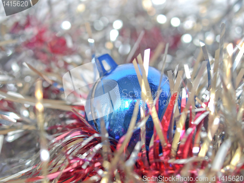 Image of Christmas bauble and tinsel