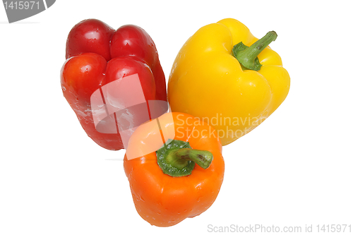 Image of Three peppers isolated