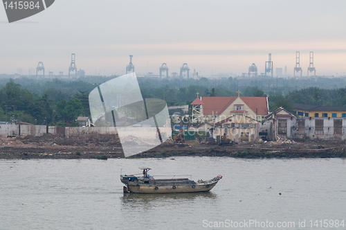 Image of Old barge on Saigon River